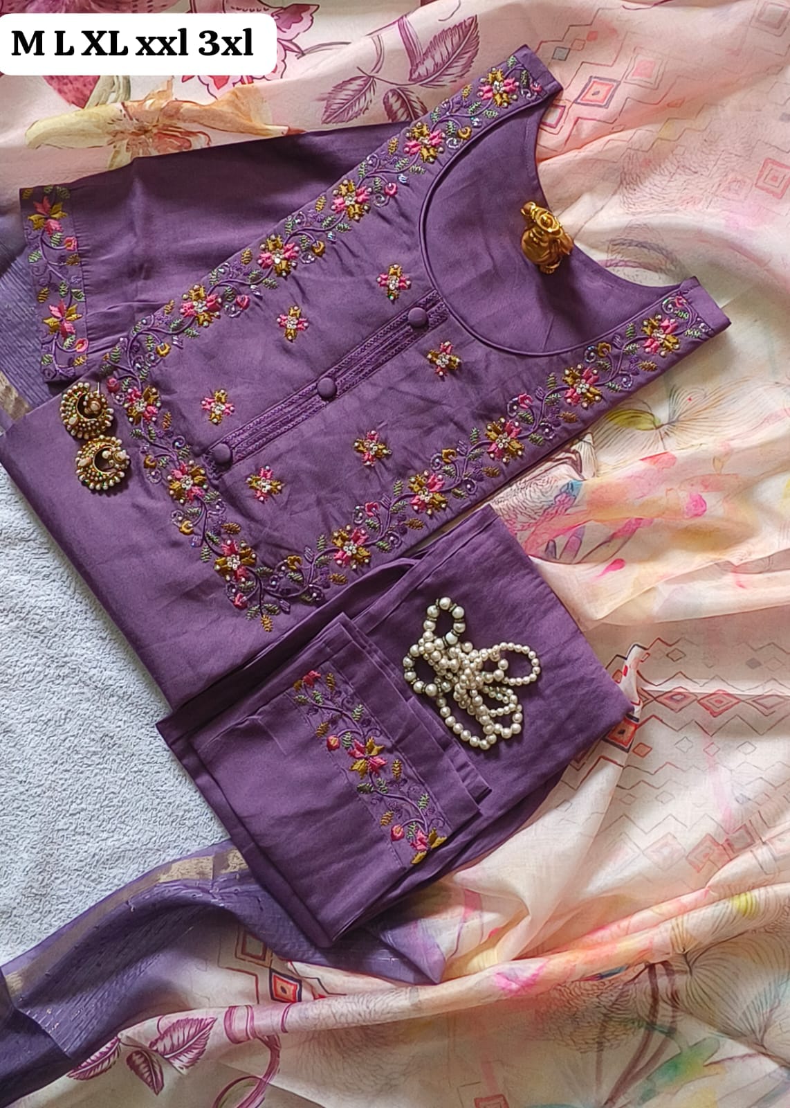 SV Pure Muslin Viscose Handwork Designer Kurti With Bottom Dupatta Wholesale Shop In Surat